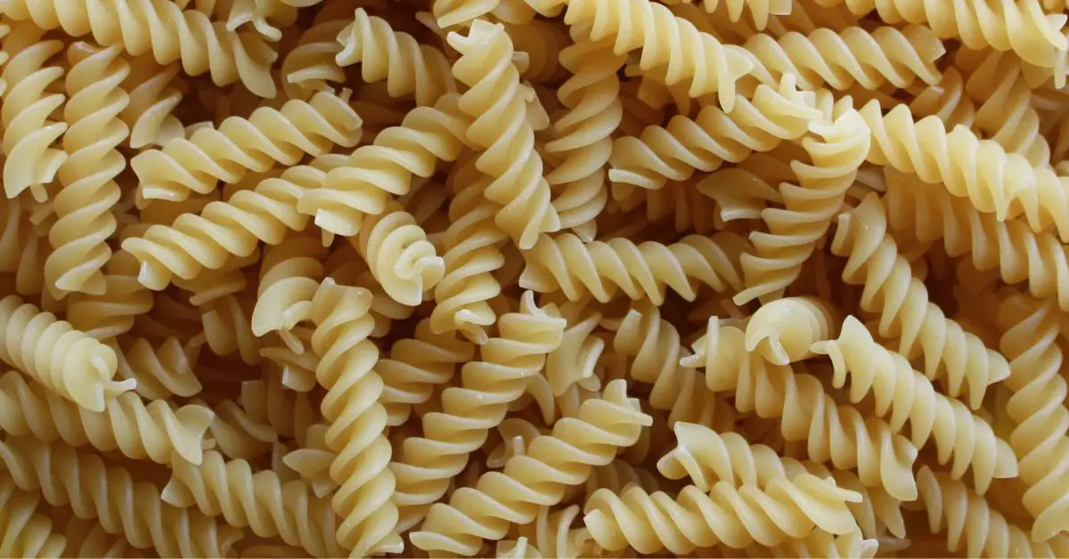 a lot of fusilli pasta shape