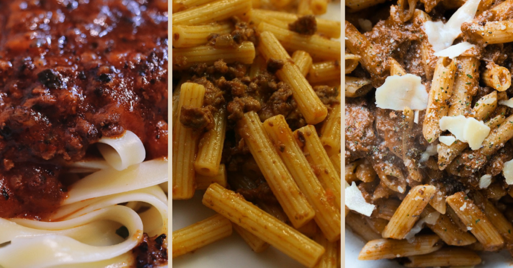 There is no ragu that is the same as another, each region interprets it in a different way, but the base is always tomato sauce and minced meat.