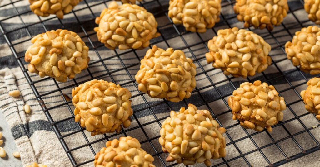 Kinzica a typical Pisan pastry made with pine nut dough from the San Rossore park.