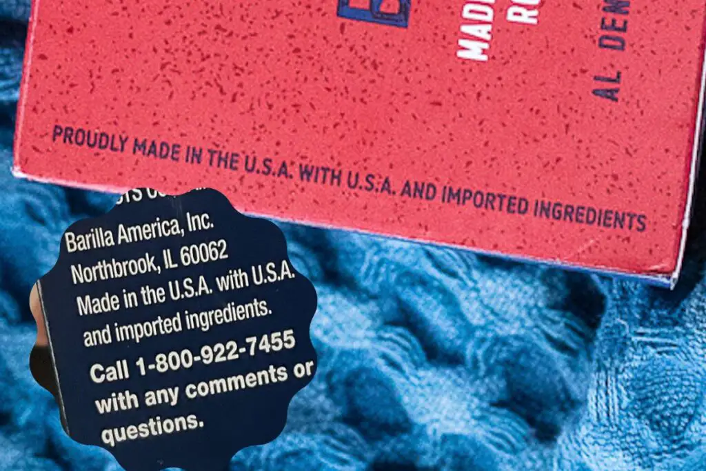On both the front and back of Barilla American pasta boxes, there is no reference to Italian wheat, but rather to American ingredients.