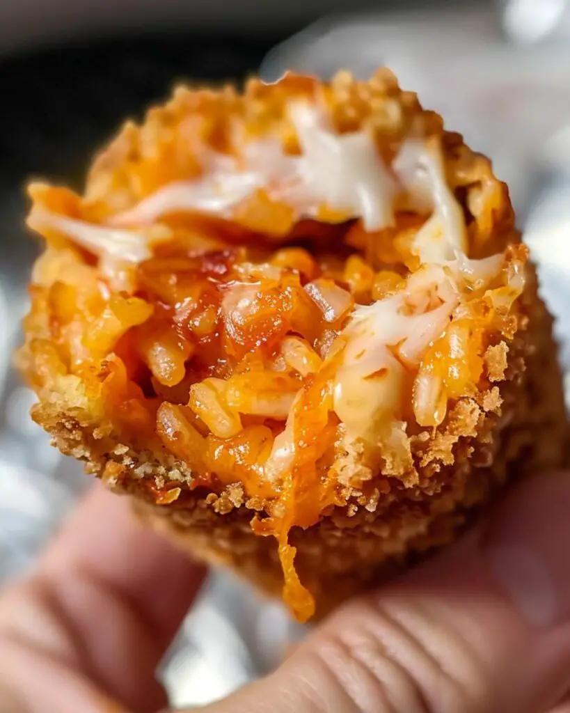 A close-up of a crispy supplì, a popular local food in Rome, from La Casa del Supplì, showcasing the best street food in the city.