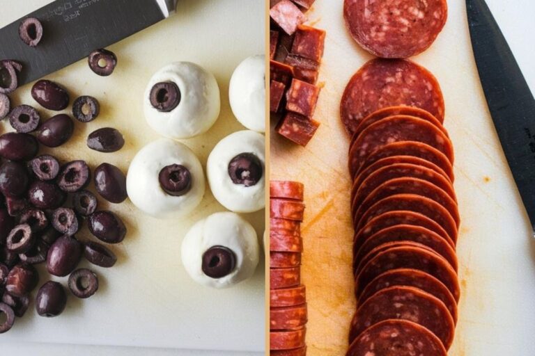 Creepy Skewered Salami Eyeballs: Quick & Easy Halloween Appetizer
