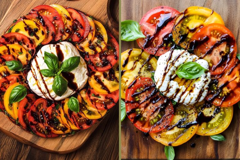 Rustic Heirloom Tomato and Burrata Caprese Salad Recipe