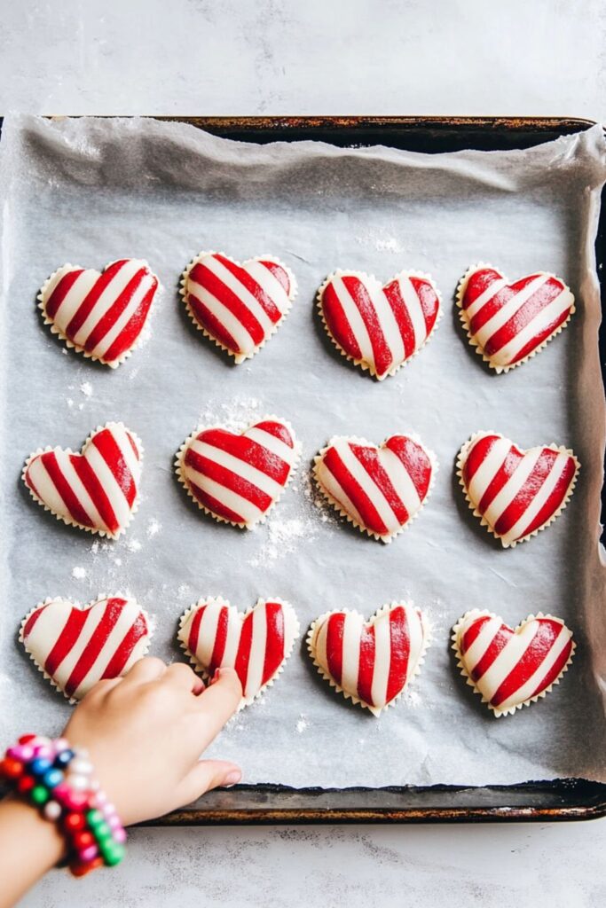 Heart-shaped ravioli stuffed with creamy cheese, a delightful Valentine dinner party addition or family valentines dinner favorite.