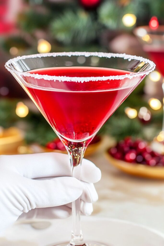 A stylish virgin cosmopolitan mocktail in a martini glass with a lime wedge garnish, perfect for Valentine mocktails non-alcoholic gatherings.