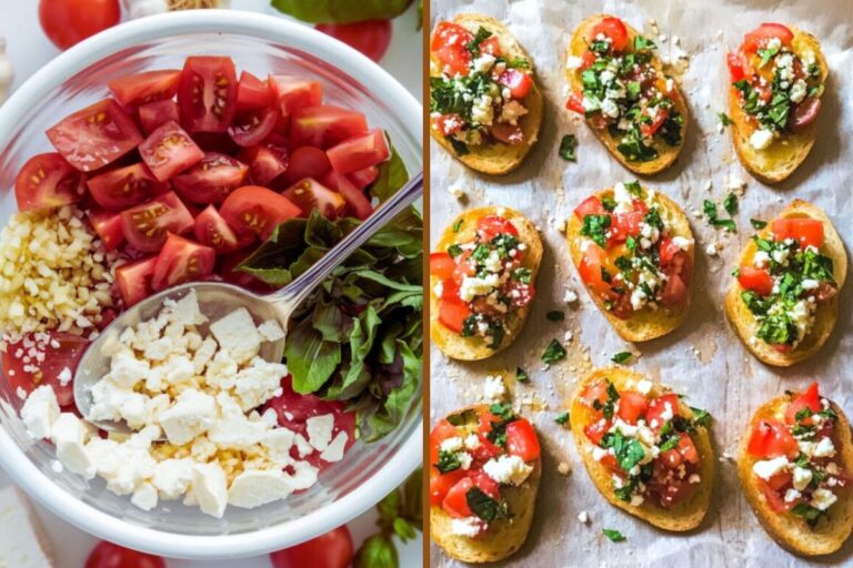 Feta Bruschetta: A Greek-Inspired Twist on Italian Party Snacks