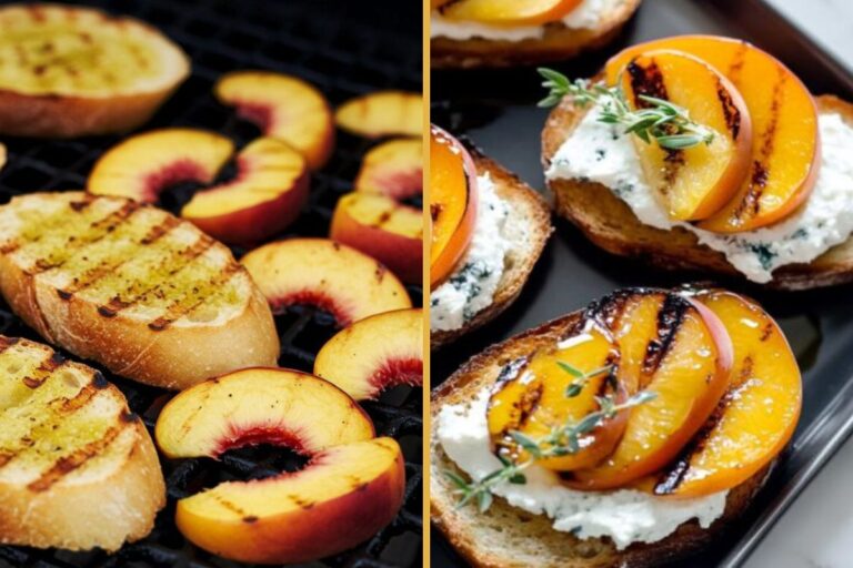 My Go-To Grilled Peach Bruschetta Recipe – The Best Easy Italian Appetizer for Parties