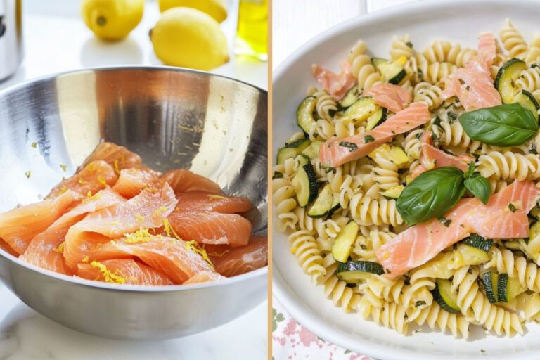 Refreshing Chilled Pasta with Smoked Salmon & Zucchini – A Light & Flavor-Packed Summer Delight