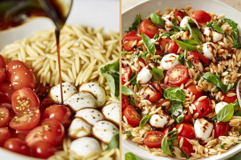 Ridiculously Easy Caprese Pasta Salad with Fresh Mozzarella, Balsamic & Tomato Basil – The Best Quick Summer Meal!