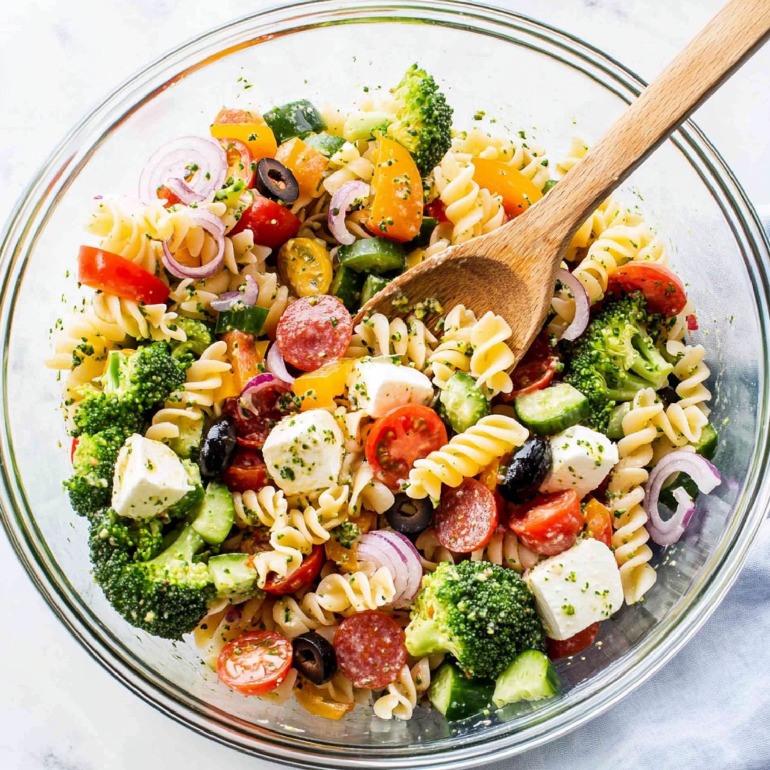 Zesty Italian Pasta Salad – The Best Cold Italian Pasta Salad with ...