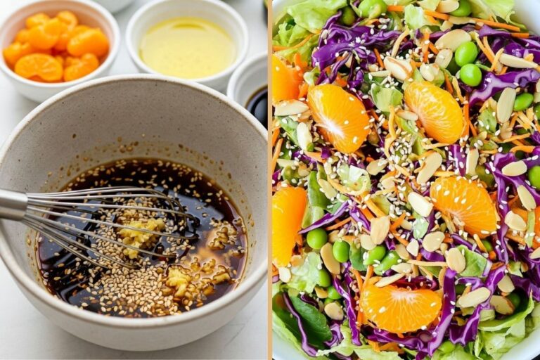 Irresistibly Crunchy Asian Salad with Mandarin Oranges and a Zesty Sesame Ginger Dressing