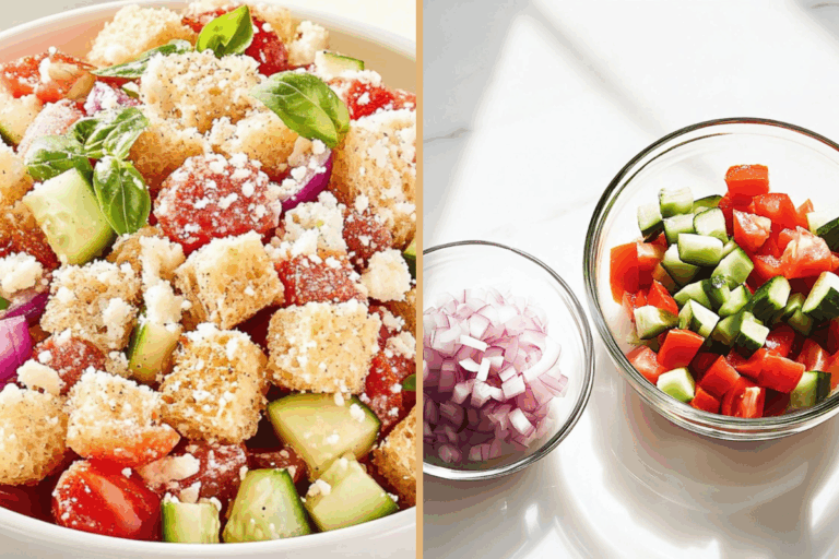Authentic Tuscan Panzanella Salad – The Original No-Cook Italian Bread Salad, Ready in Just 20 Minutes