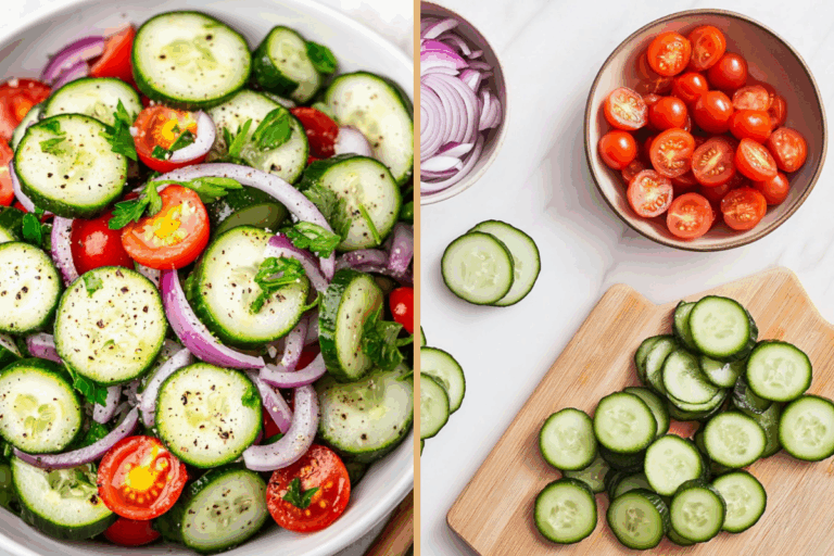 Quick & Refreshing Cherry Tomato Cucumber Salad – A Juicy Tomato Side Dish Ready in 15 Minutes