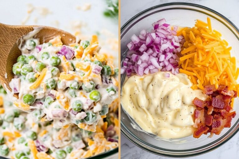 The Best Classic Pea Salad – A Sweet, Crunchy, and Easy Cold Side Dish Packed with Fresh, Creamy Green Peas!