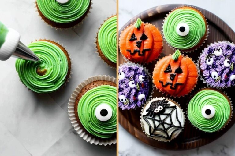 Halloween Birthday Cupcakes: Spooky Bat and Spider Web for Ultimate Cupcake Decorating Fun