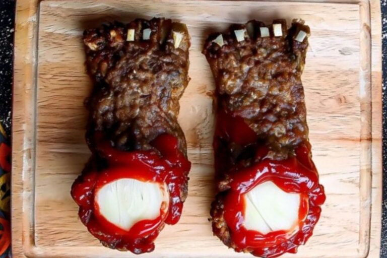 Frightfully Delicious Halloween Meatloaf – The Spooky Feet Loaf That Steals the Party