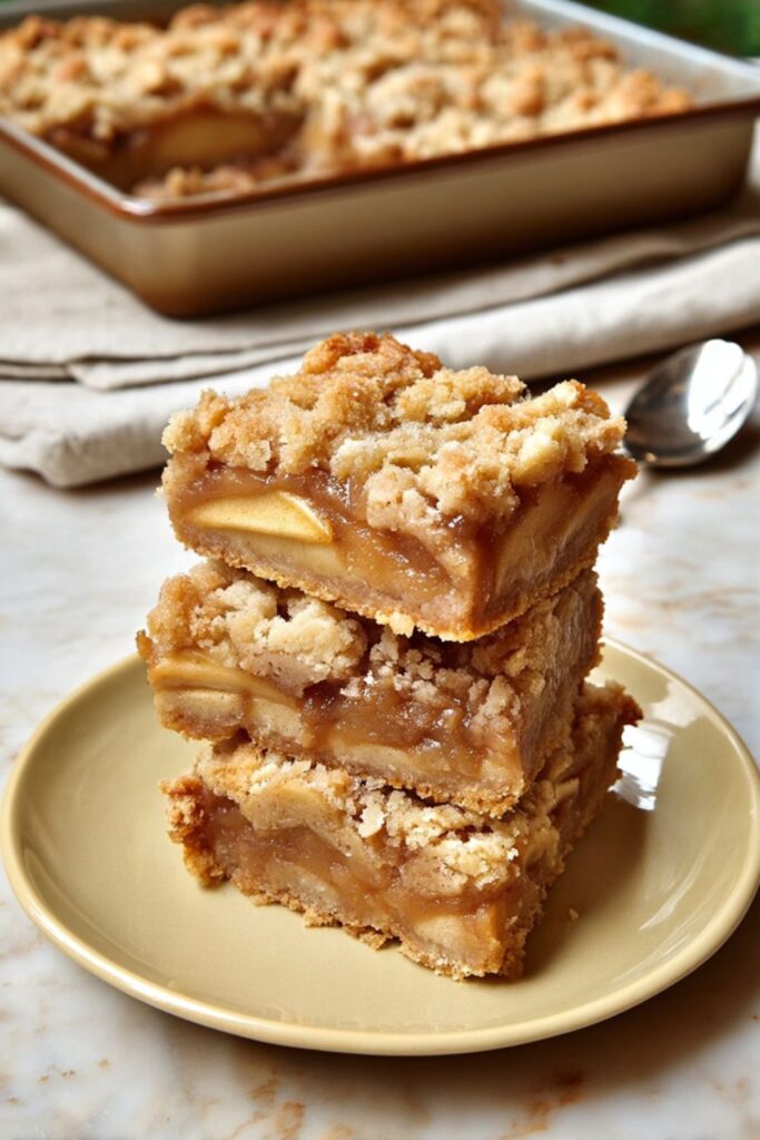 Square apple crumble bars with a golden buttery crust, spiced apple filling, and crumbly walnut topping, inspired by Ina Garten cookies recipes from the best Ina Garten recipes collection.