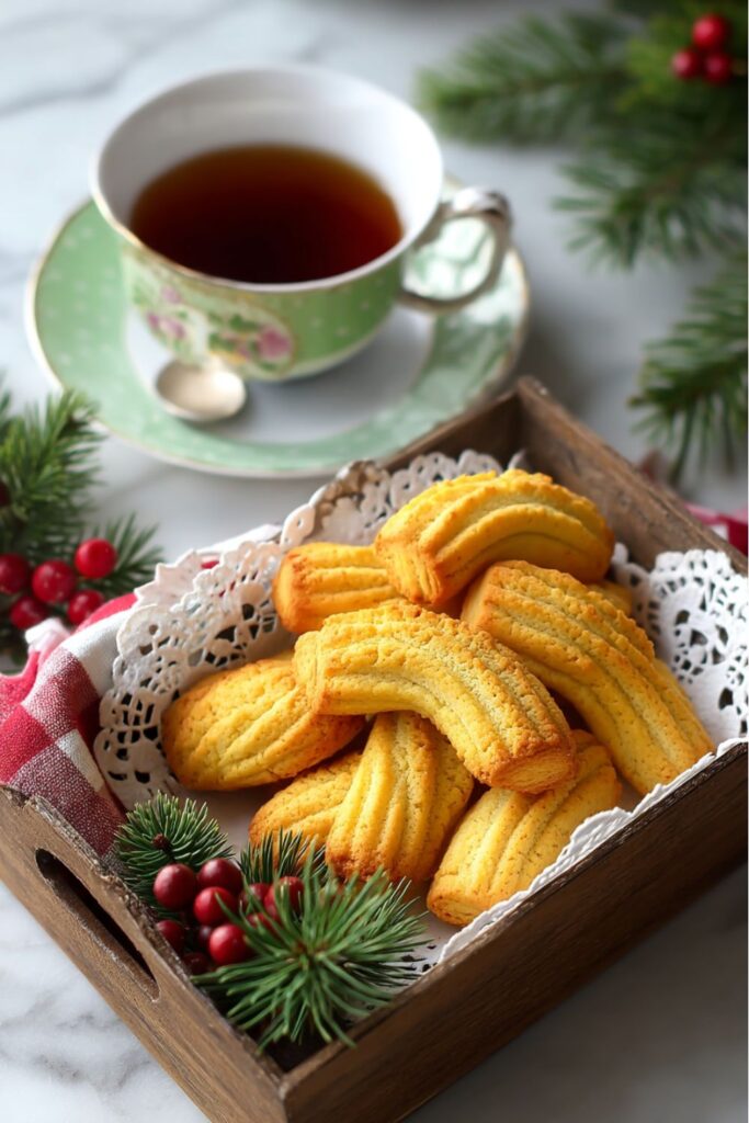 Grooved, golden-brown Italian cookies arranged on a parchment-lined baking sheet, highlighting a classic Italian Christmas Recipes treat perfect for a Festive Dinner Menu or Winter Holiday Meals.