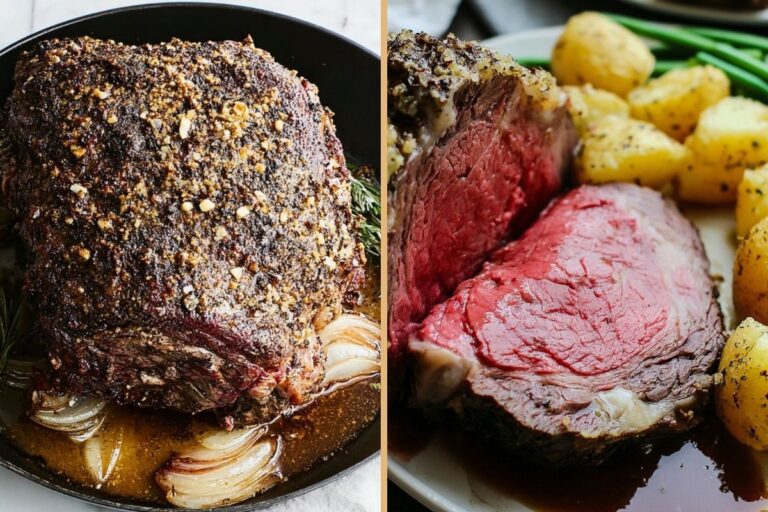 Christmas Roast Dinner – Juicy Garlic Herb Prime Rib Roast for the Perfect Holiday Feast