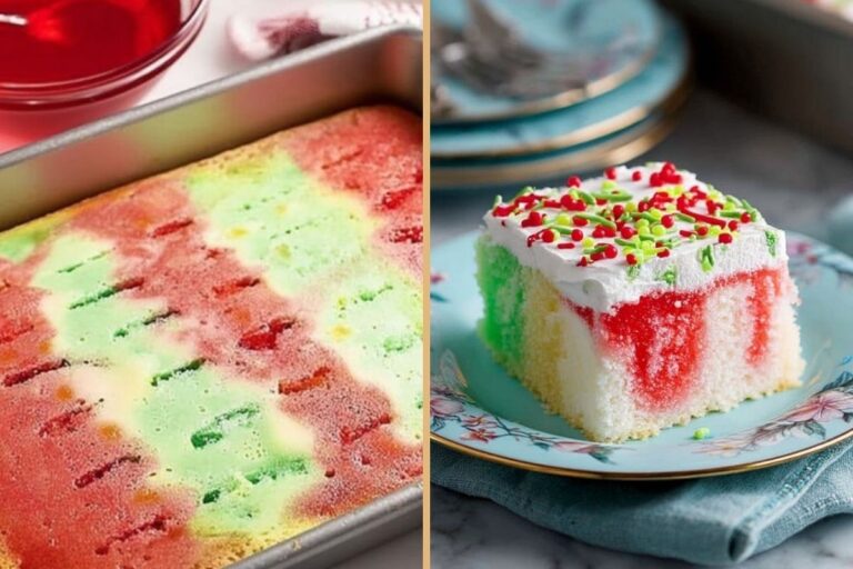 My Simple Christmas Cake: A No-Stress Treat with Red and Green Holiday Fluffiness