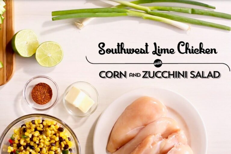 Southwest Lime Chicken with Corn and Zucchini Salad