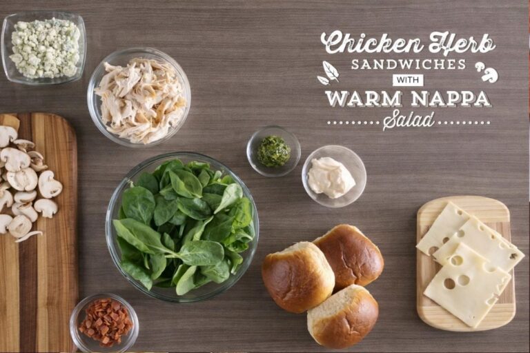 Crave-Worthy Melty Chicken Herb Sandwiches with Warm Nappa Salad