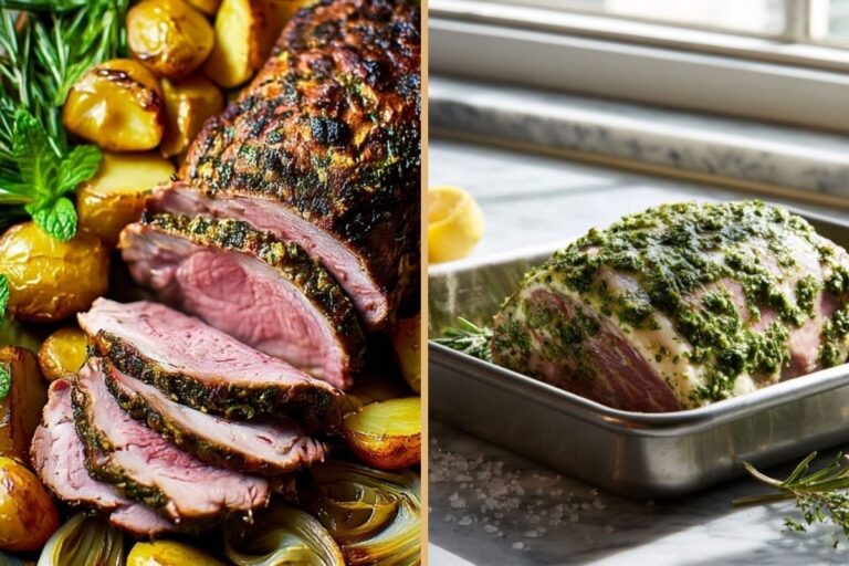 Easter Leg of Lamb – Foolproof Garlic Herb Roast with Crispy Potatoes (One Pan Magic)