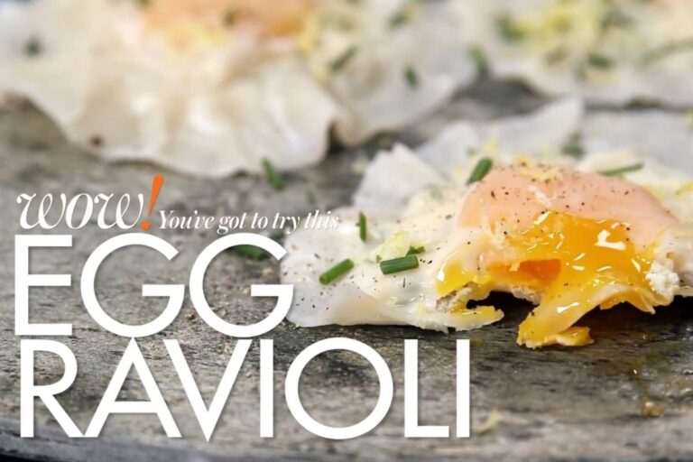 Golden, Luxurious Egg Ravioli with a Perfectly Runny Center