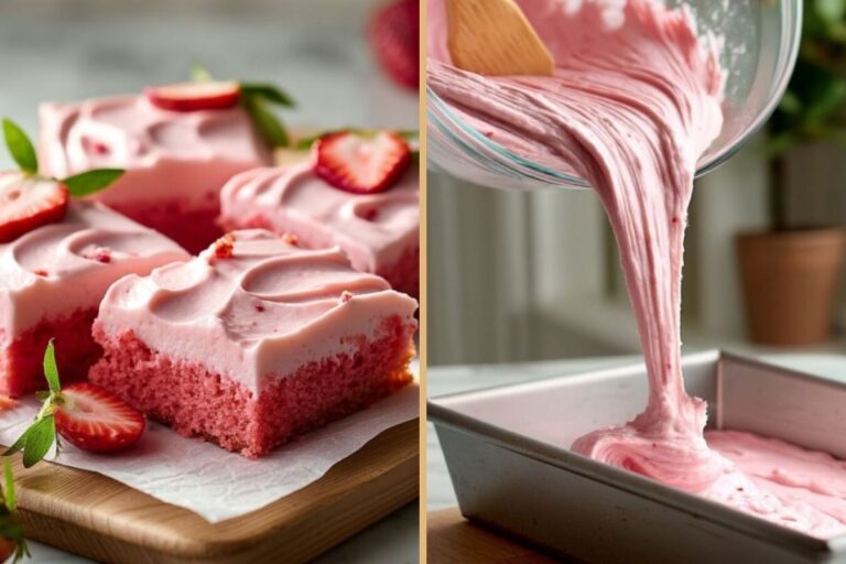 Mother’s Day Strawberry Sheet Cake: A Pretty Rose-Hued Spring Dessert for Mom
