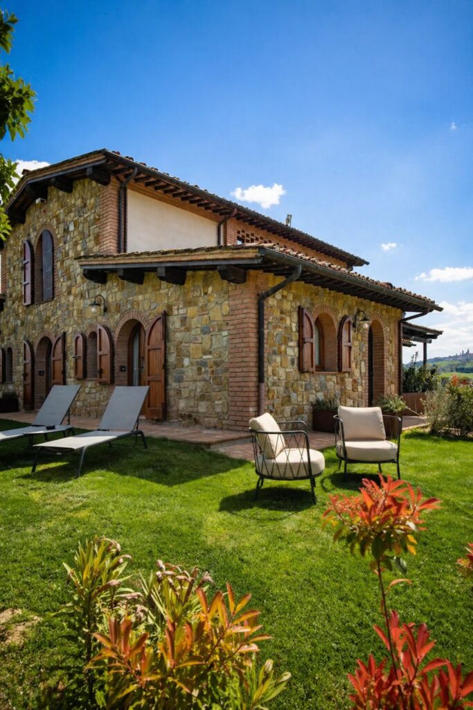 Dreamy Airbnbs in Tuscany at Mormoraia with vineyard hills, pool, and San Gimignano views