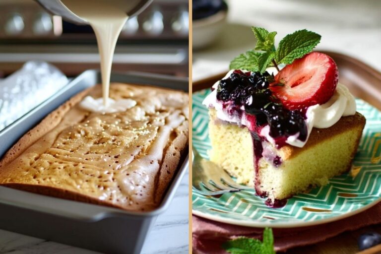 Easy 4th of July Tres Leches Cake with Fresh Berries for Patriotic Parties