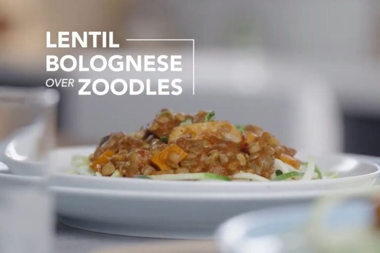 Flavor-Packed Lentil Bolognese Over Zoodles That Makes Veggies Exciting