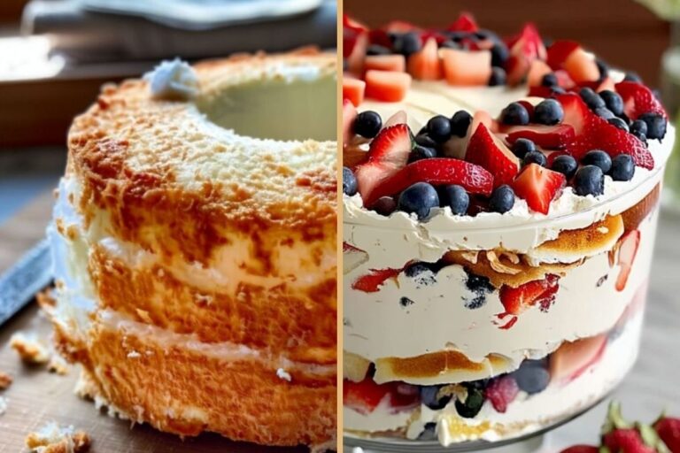 Easy 4th of July Trifle Bowl: 10-Minute, 4-Ingredient Dessert with Angel Food Cake