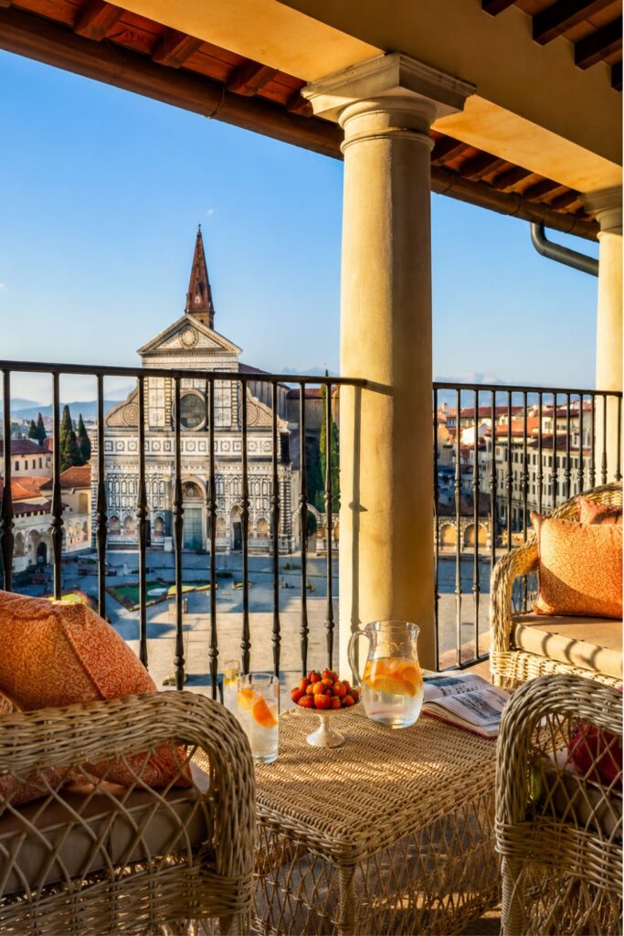 Terrace lounge at Santa Maria Novella WTB Hotel for Florence Hotels for First-Timers travelers