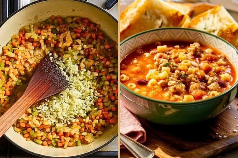 Pasta Fagioli with Italian Sausage for a Hearty Pasta and Beans Soup Night