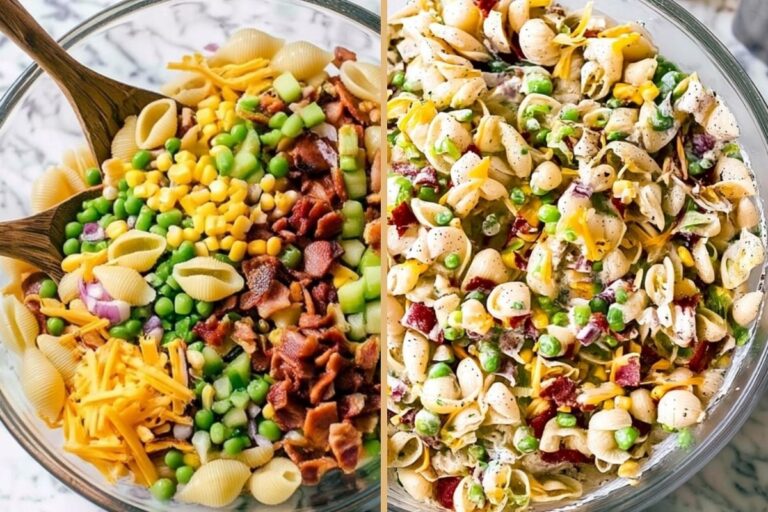Loaded Labor Day Pasta Salad with Bacon, Ranch, and Cheddar for Labor Day Picnic Food