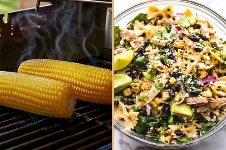 Mexican Chicken Pasta Salad with Corn, Black Beans, and Creamy Salsa-Lime Dressing