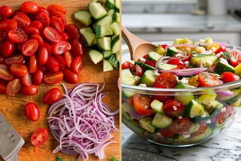 Quick & Crisp Cucumber Tomato Salad with Apple Cider Vinegar