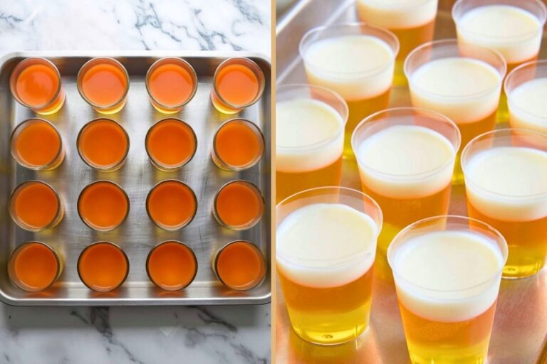 Halloween Jello Shots with Alcohol: Boozy Candy Corn Jello Shots with Perfect Party Layers